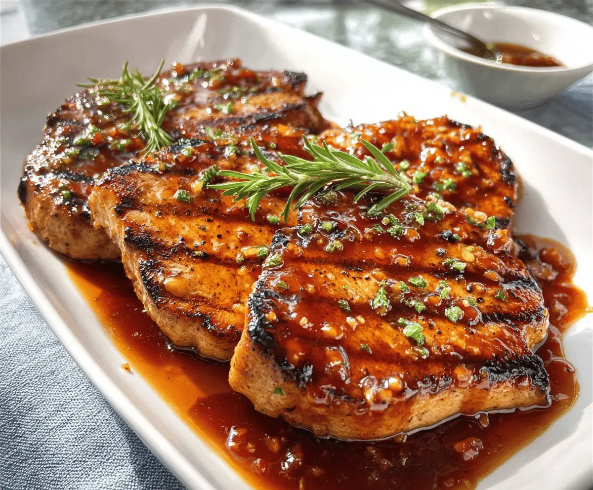 Easy Honey Garlic Boneless Pork Chops