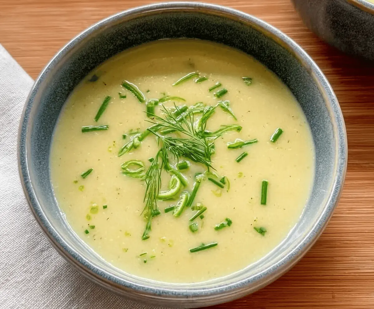 Creamy Potato Garlic Scape Soup Recipe