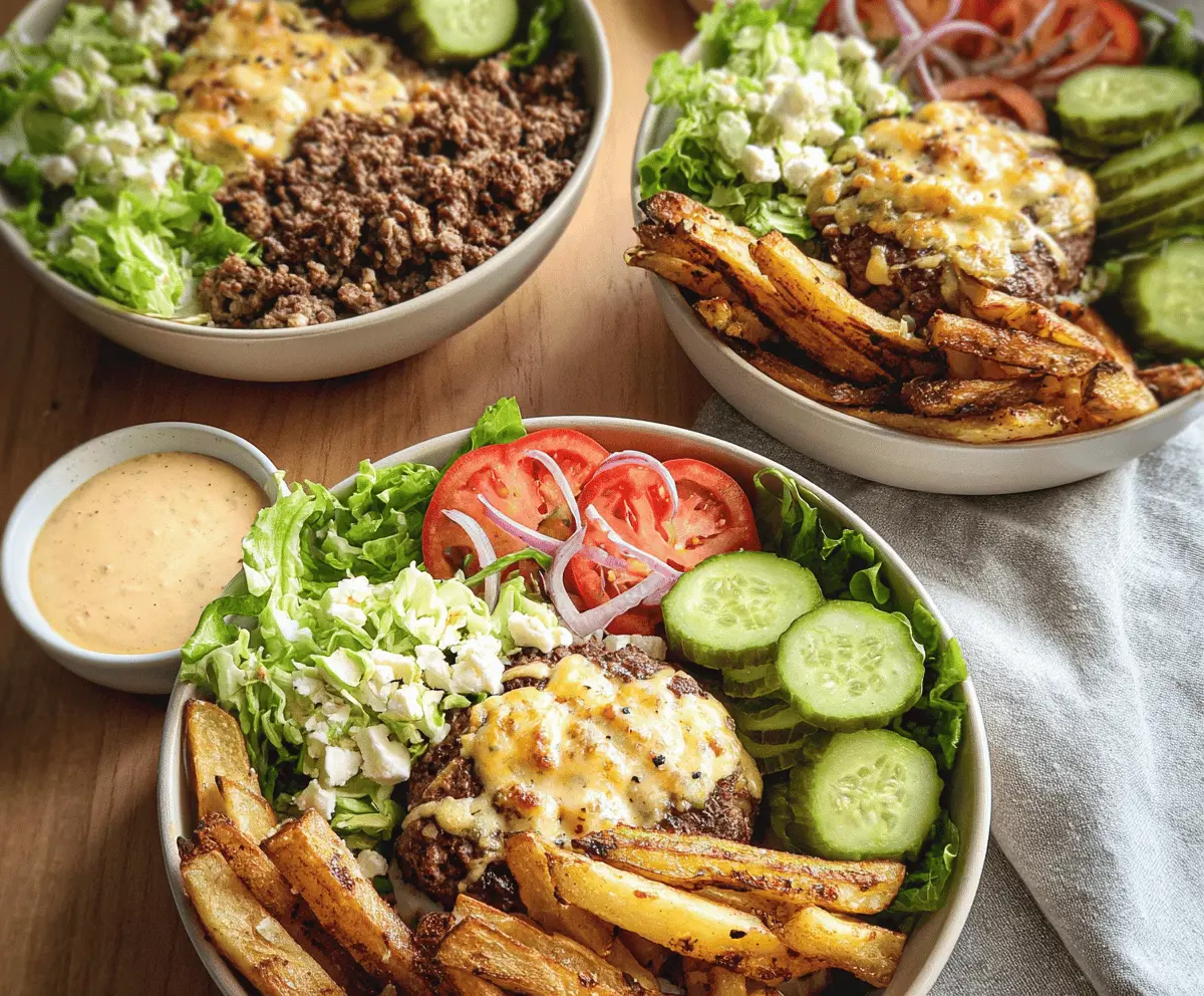 Easy Low-Carb Burger Bowls for Quick Dinner