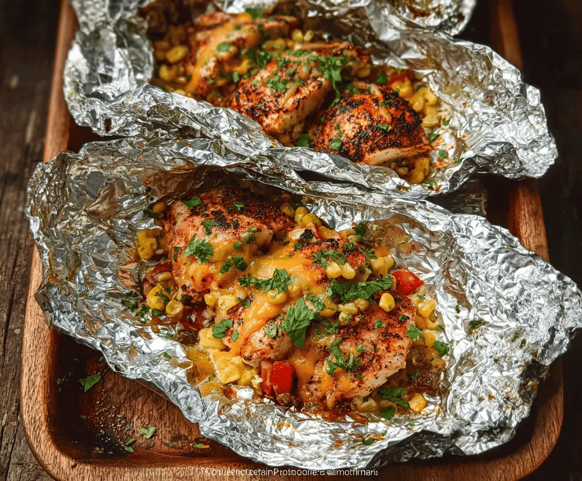 Easy Santa Fe Chicken Foil Packets Recipe