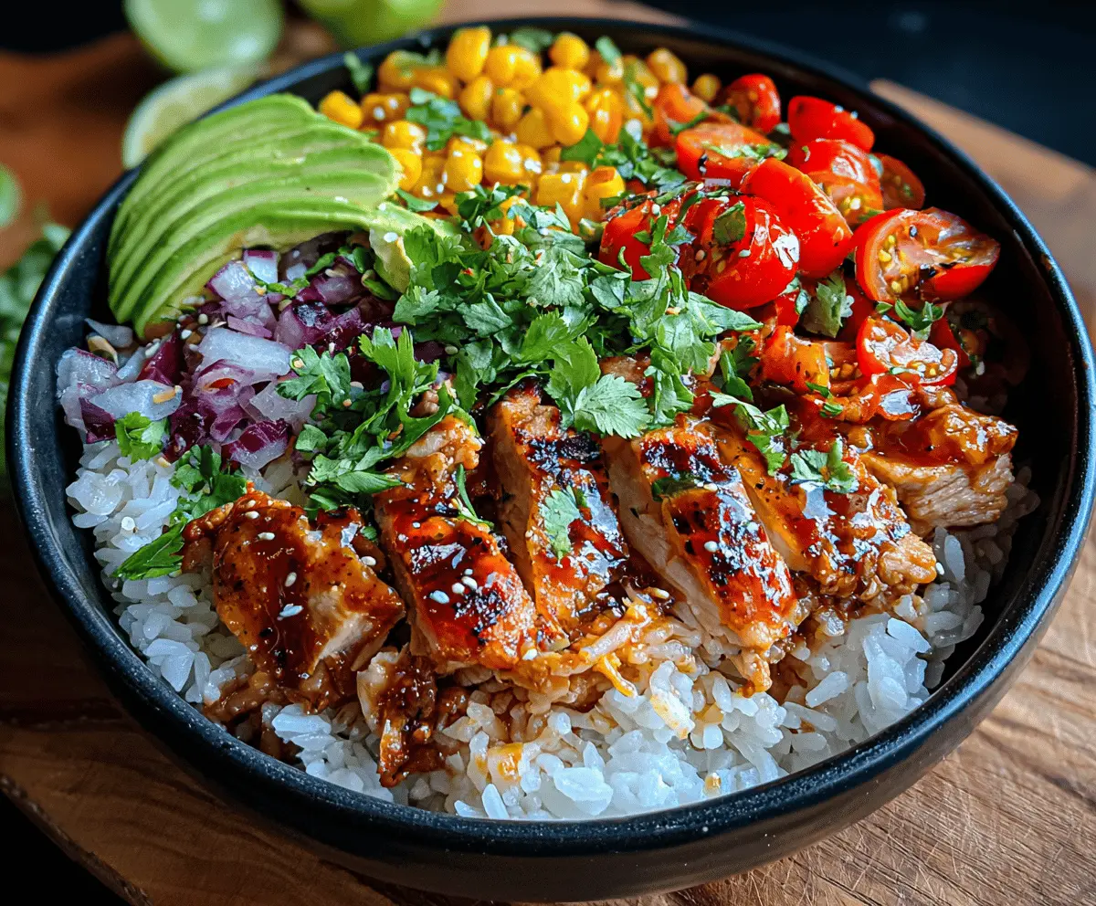 Easy Honey Chipotle Chicken Rice Bowl Recipe