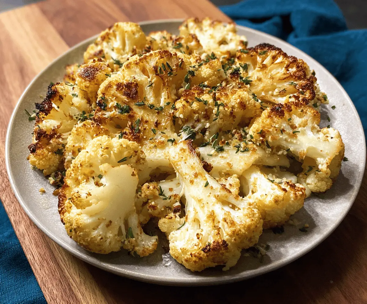 Easy Garlic Butter Roasted Cauliflower Recipe