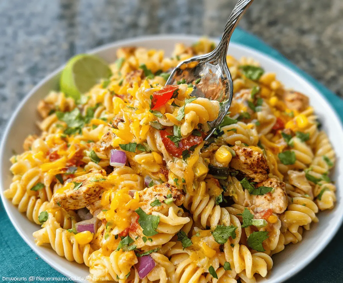Zesty Chicken Enchilada Pasta Salad Recipe