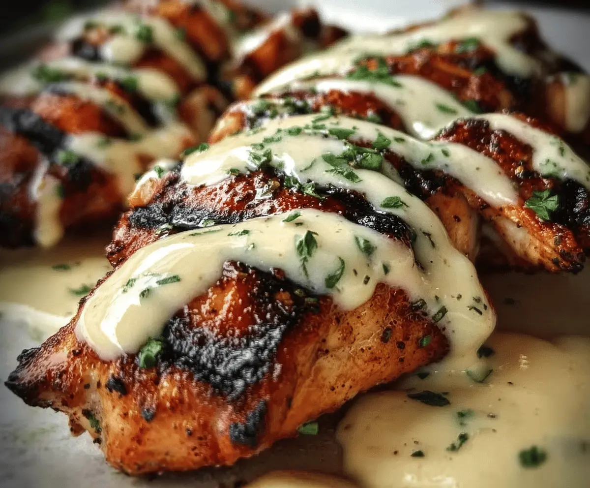 Cajun Grilled Chicken with Creamy Alabama White Sauce