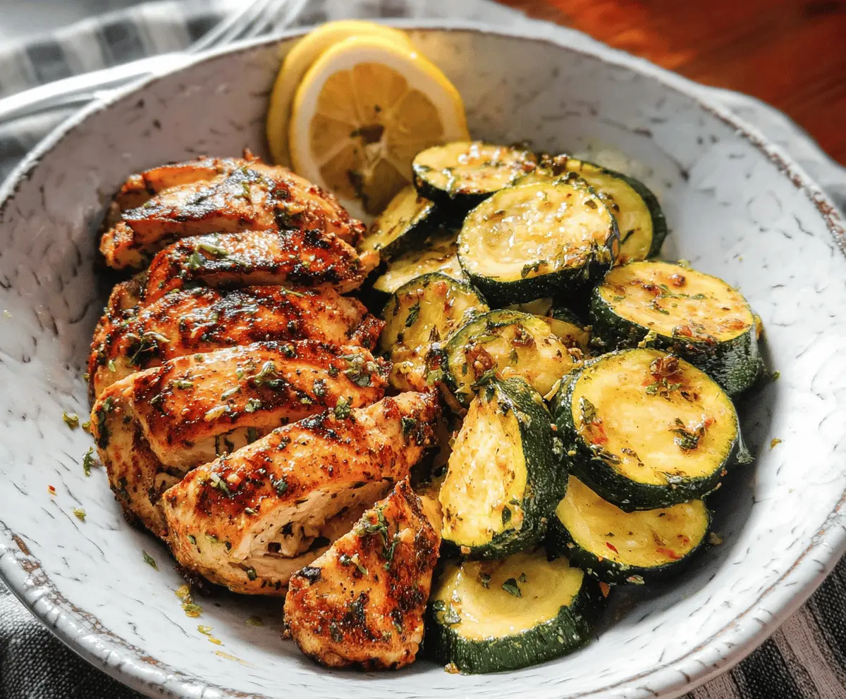 Easy Asado Chicken with Lemon Zucchini Sauté