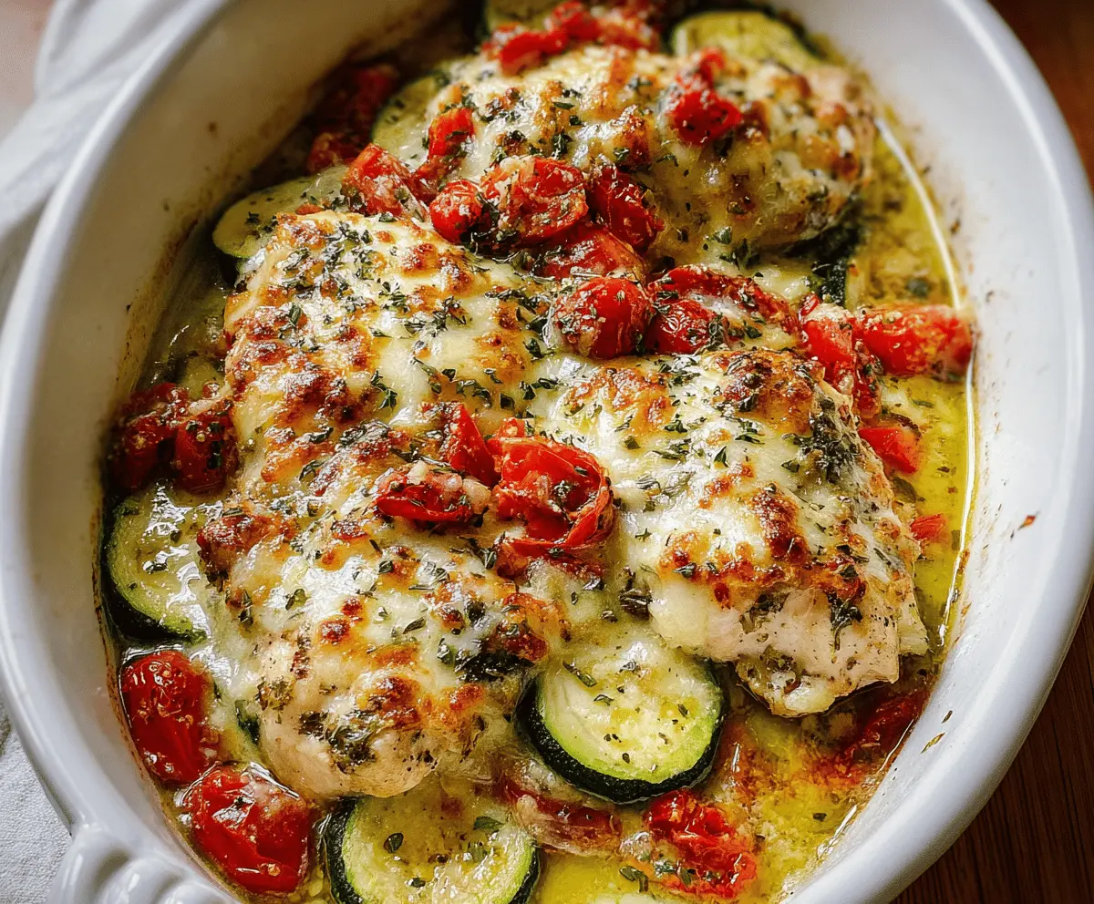 Easy Mediterranean Chicken Zucchini Bake Recipe
