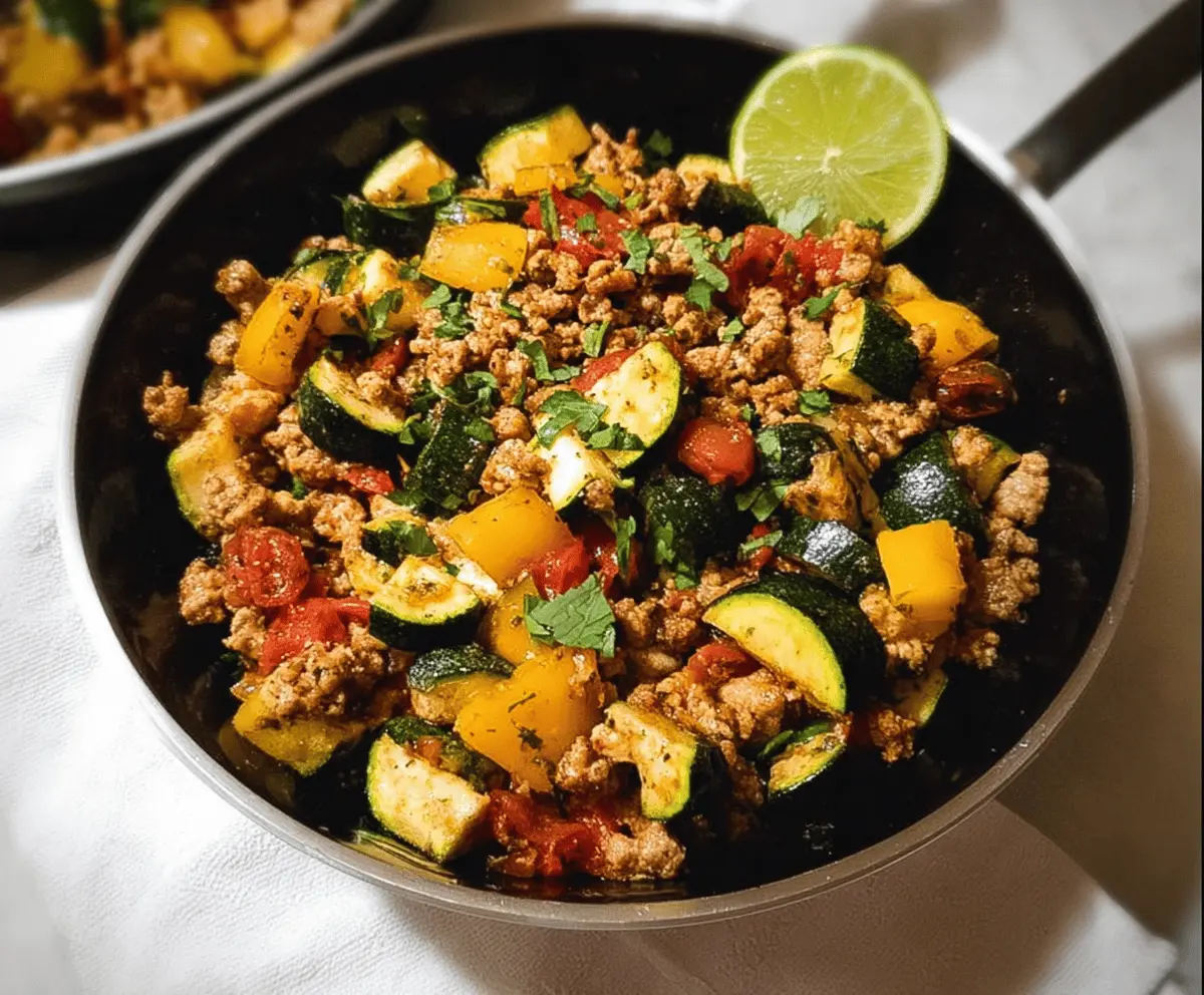 Easy Ground Turkey and Zucchini Skillet Recipe