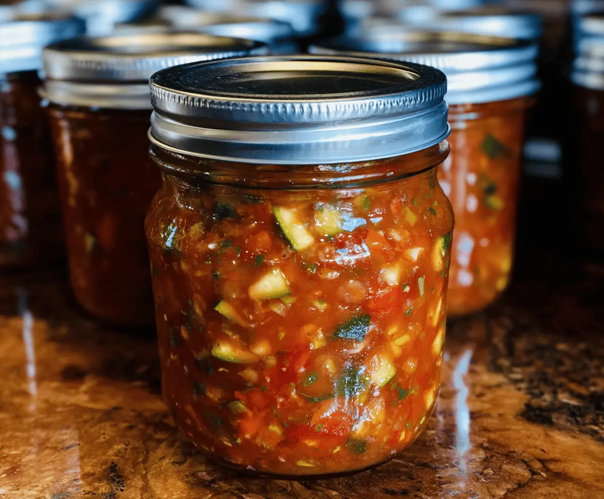 Easy Zucchini Salsa Recipe for Canning