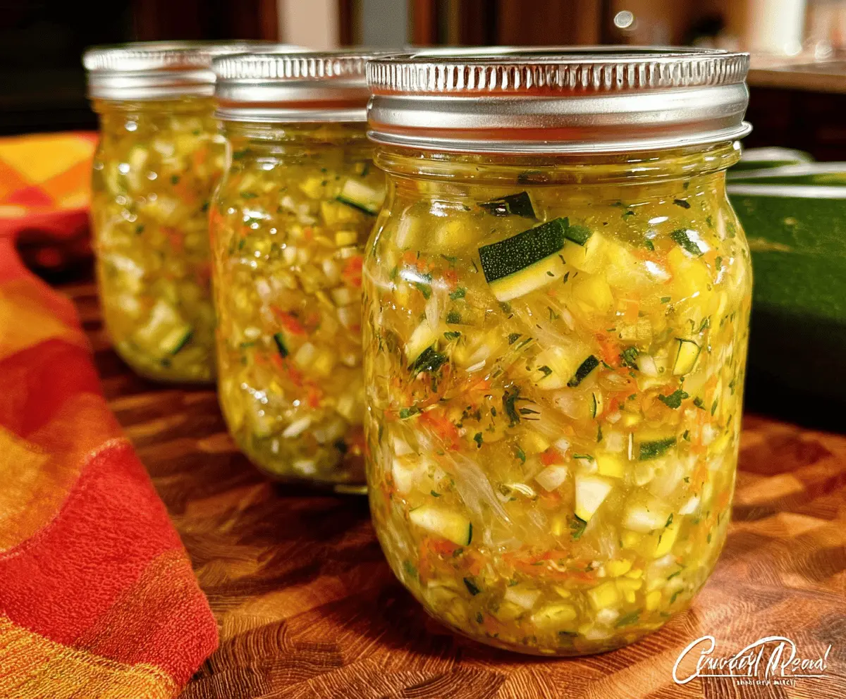 Easy Homemade Zucchini Relish Recipe for Canning