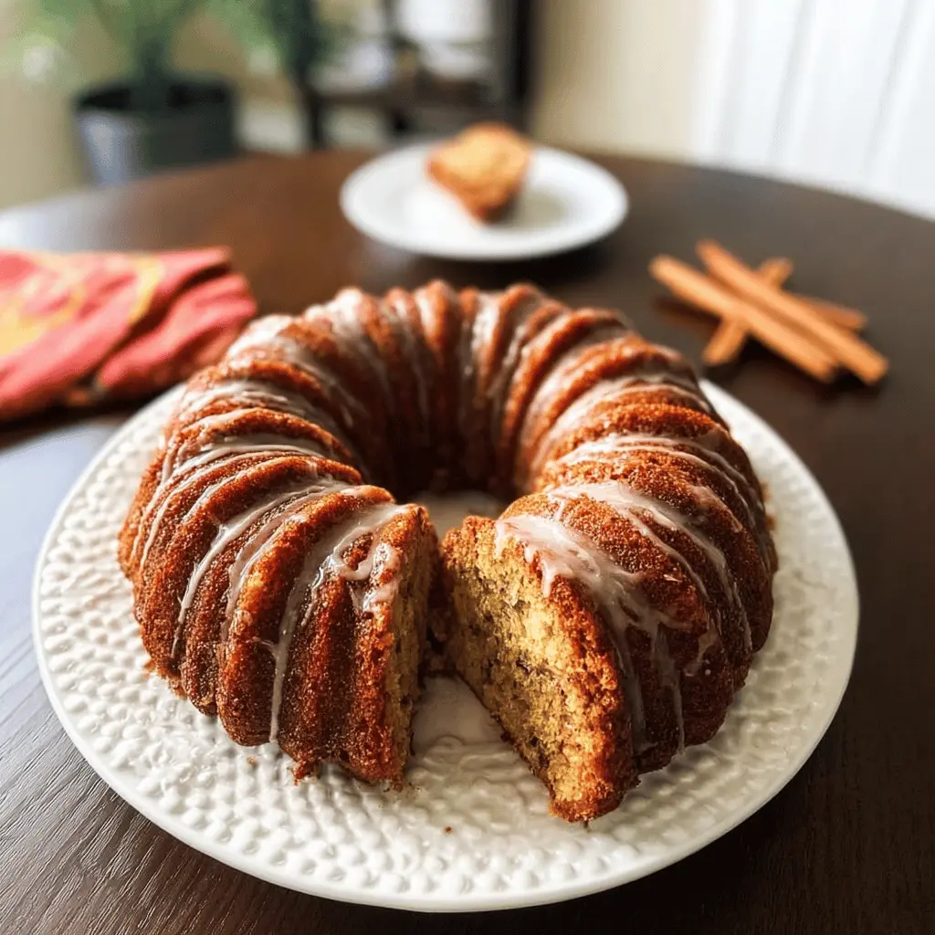 Moist Cinnamon Zucchini Bread in Bundt Pan