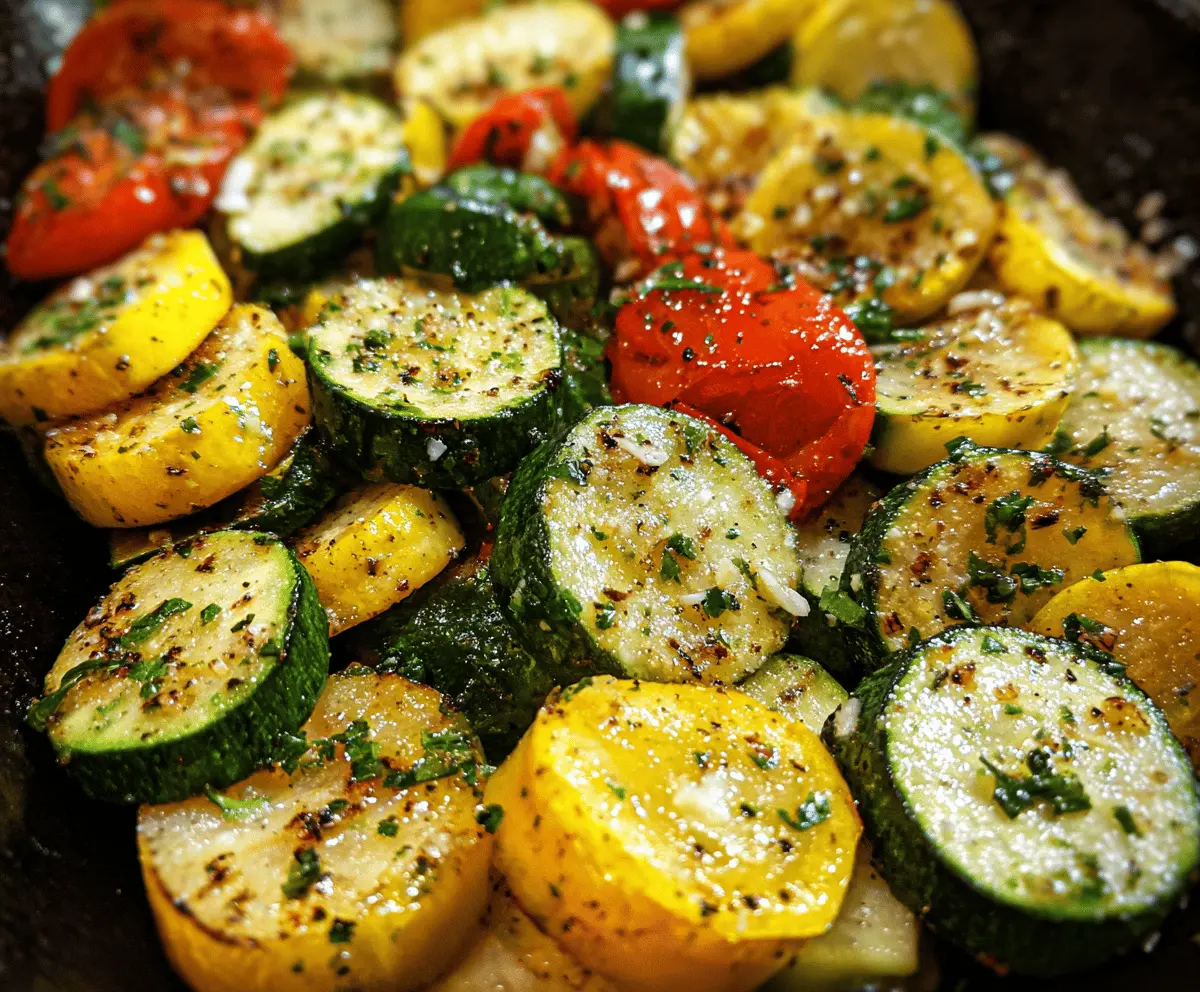 Garlic Parmesan Zucchini and Squash Recipe