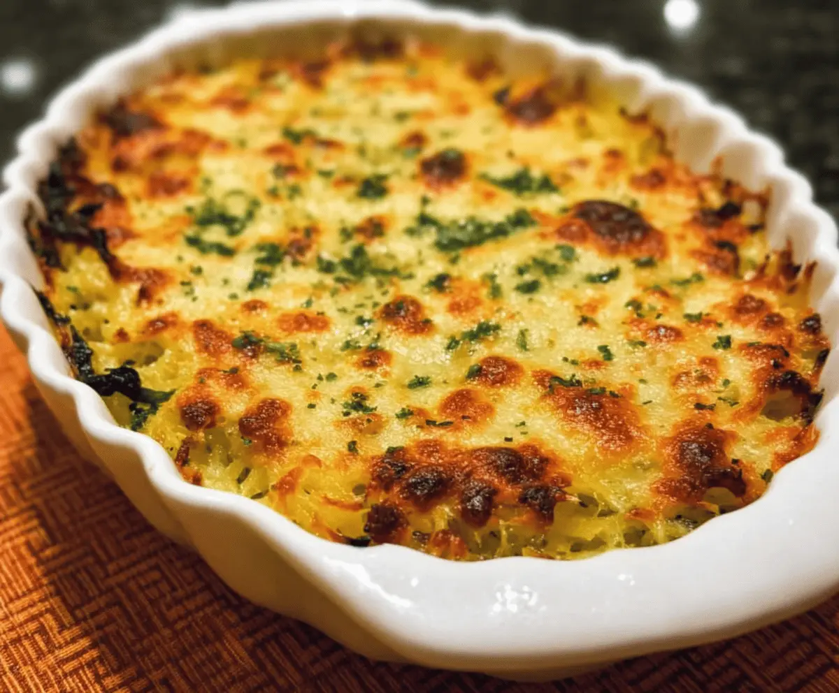 Healthy Spaghetti Squash Au Gratin Bake
