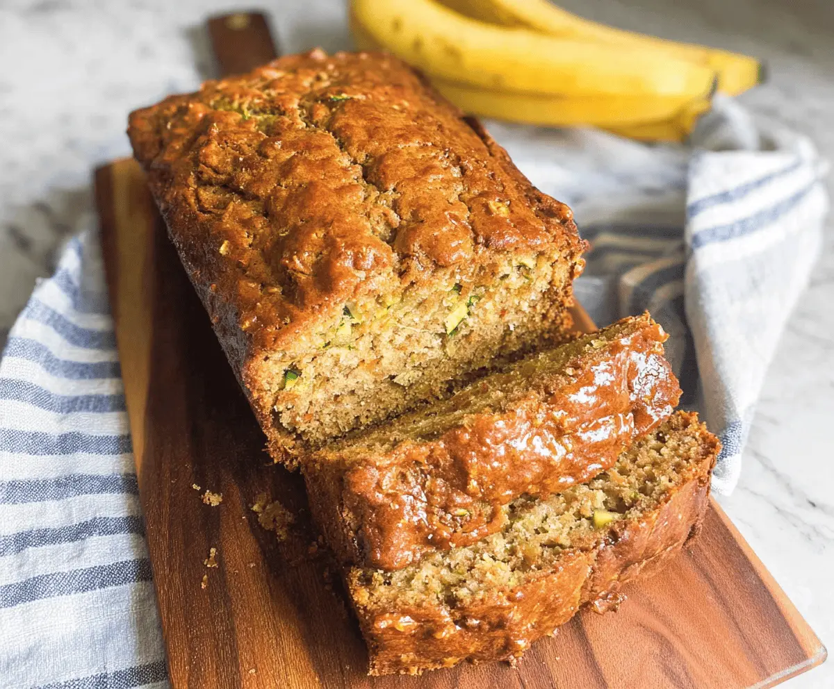 Moist Zucchini Banana Bread Recipe