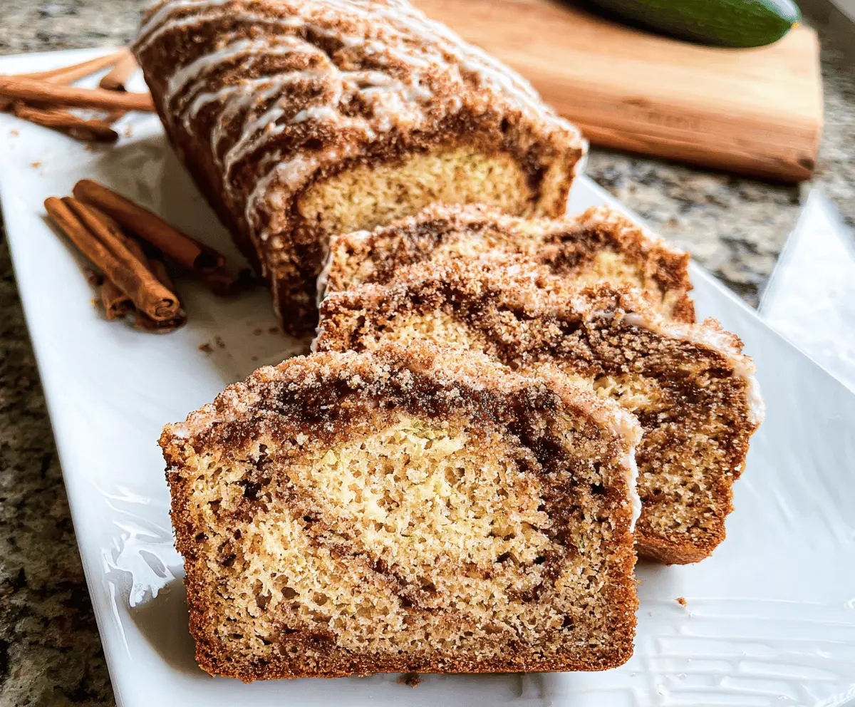 Moist Cinnamon Swirl Zucchini Bread Recipe