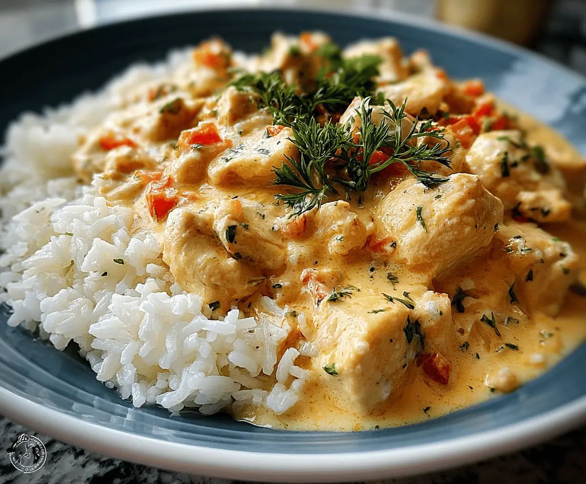 Easy Creamy Chicken and Rice Recipe