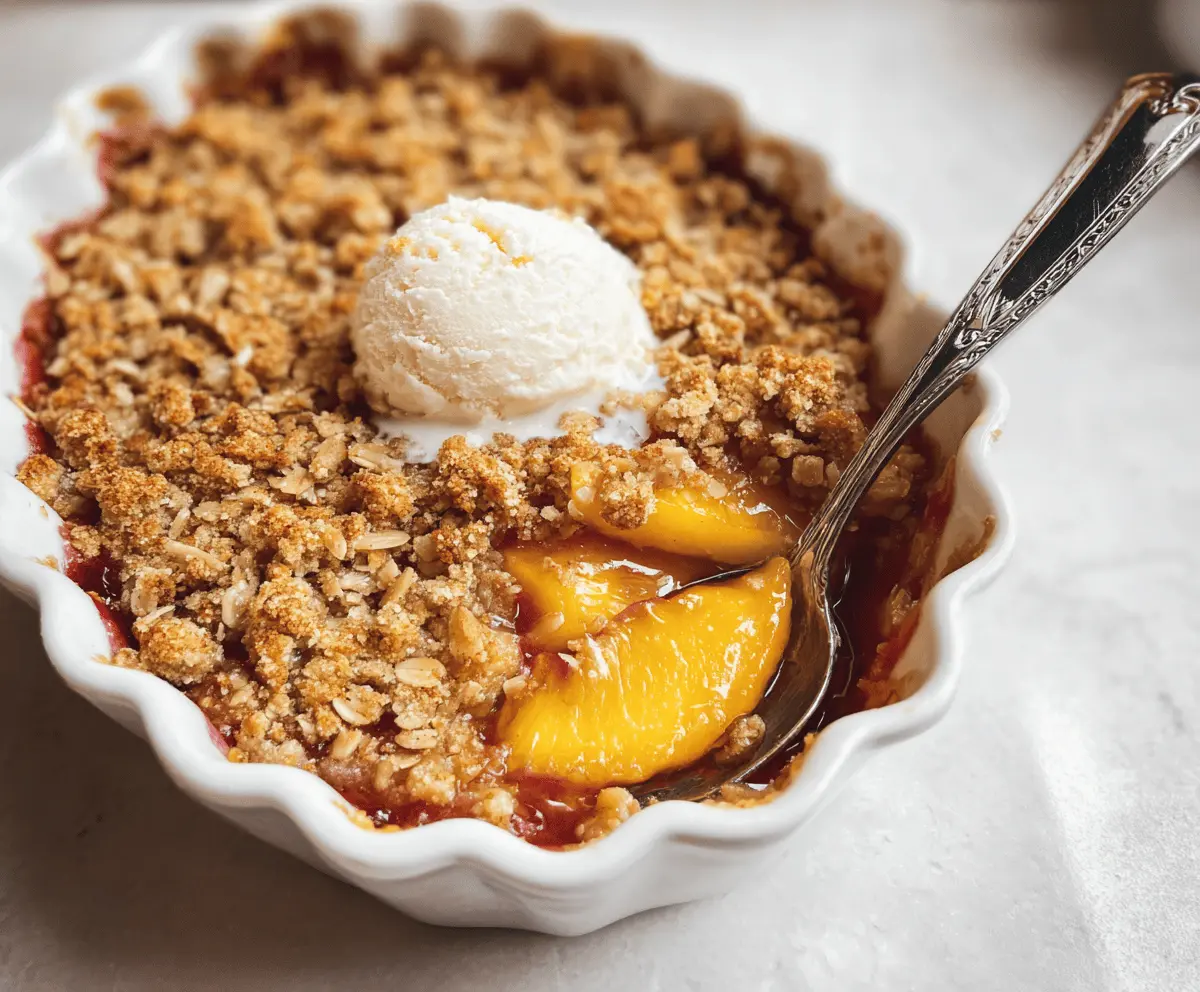 Easy Peach Crisp Recipe With Crunchy Topping
