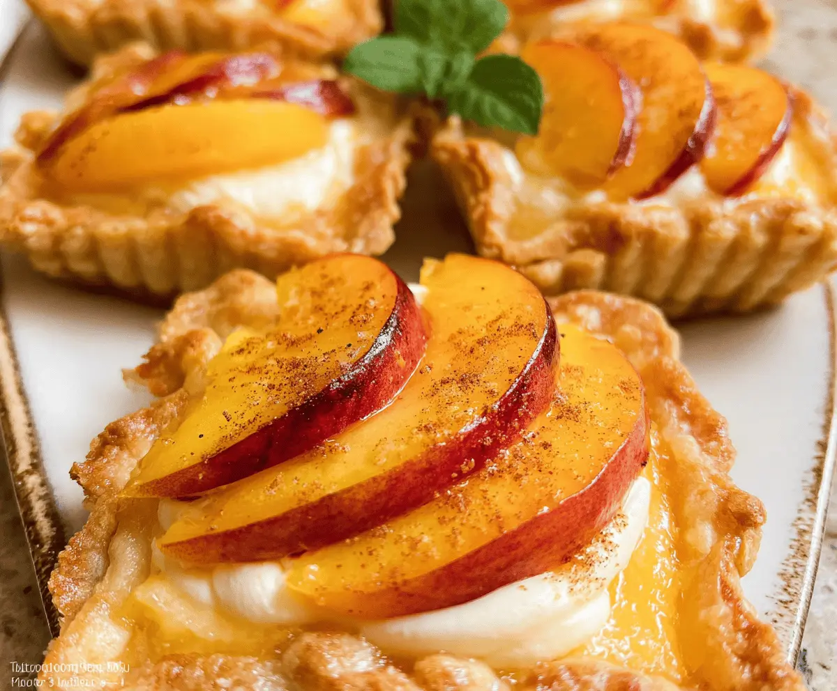 Mini Peach and Cream Cheese Dessert Tarts