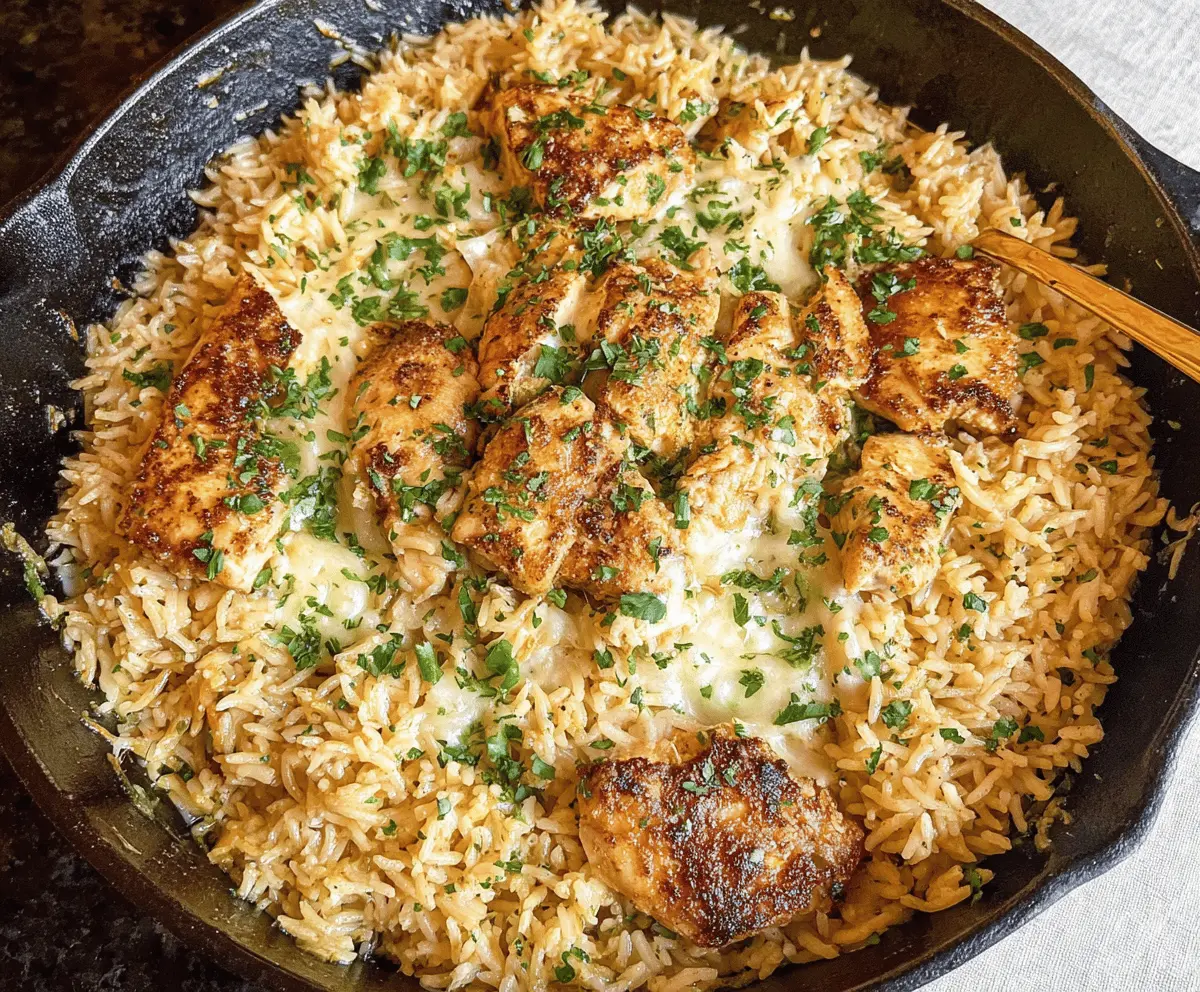 Easy One-Pan Garlic Parmesan Chicken and Rice