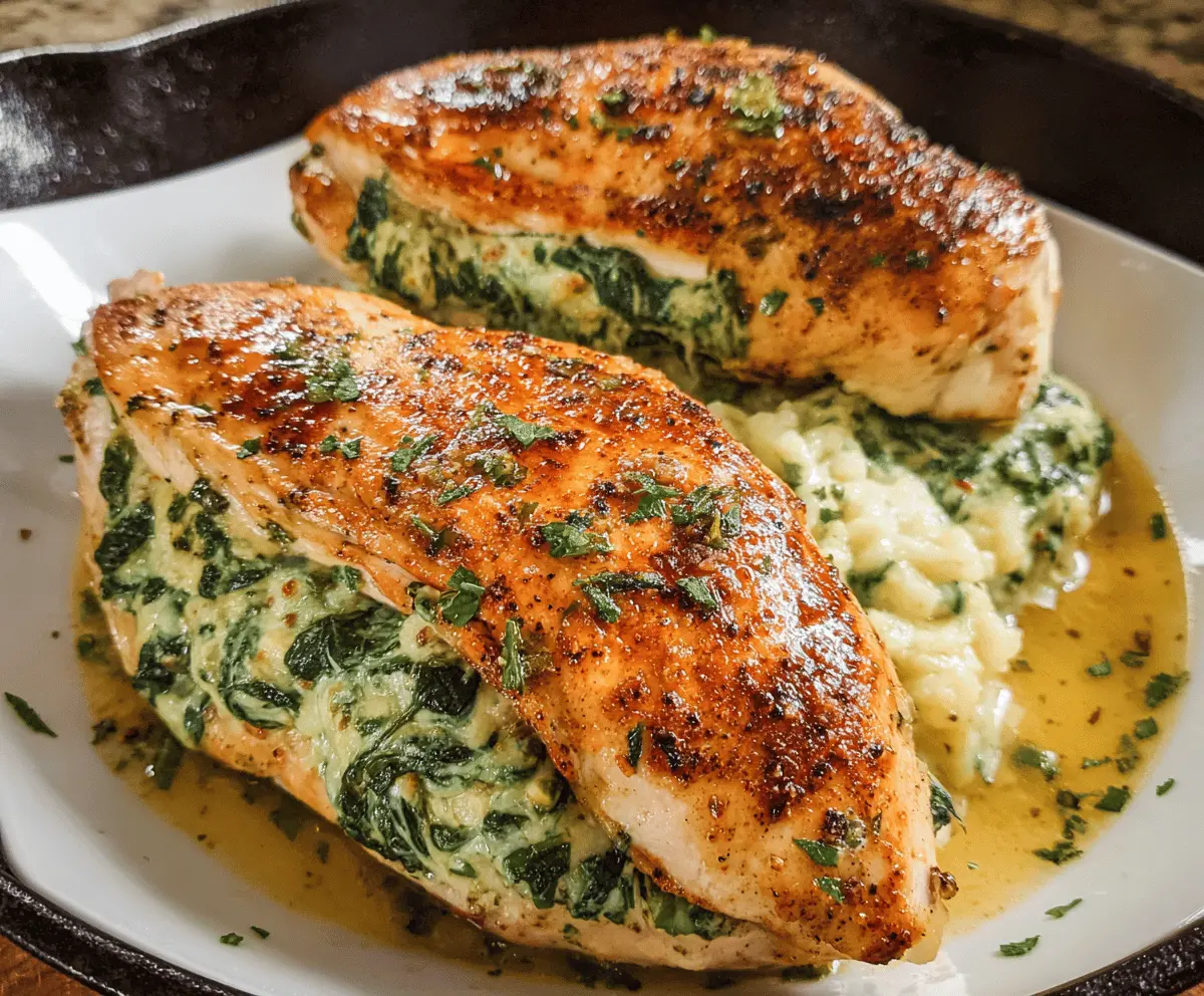 Easy Spinach Stuffed Chicken Breasts Recipe