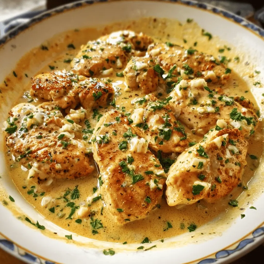 Easy Creamy Garlic Chicken Recipe