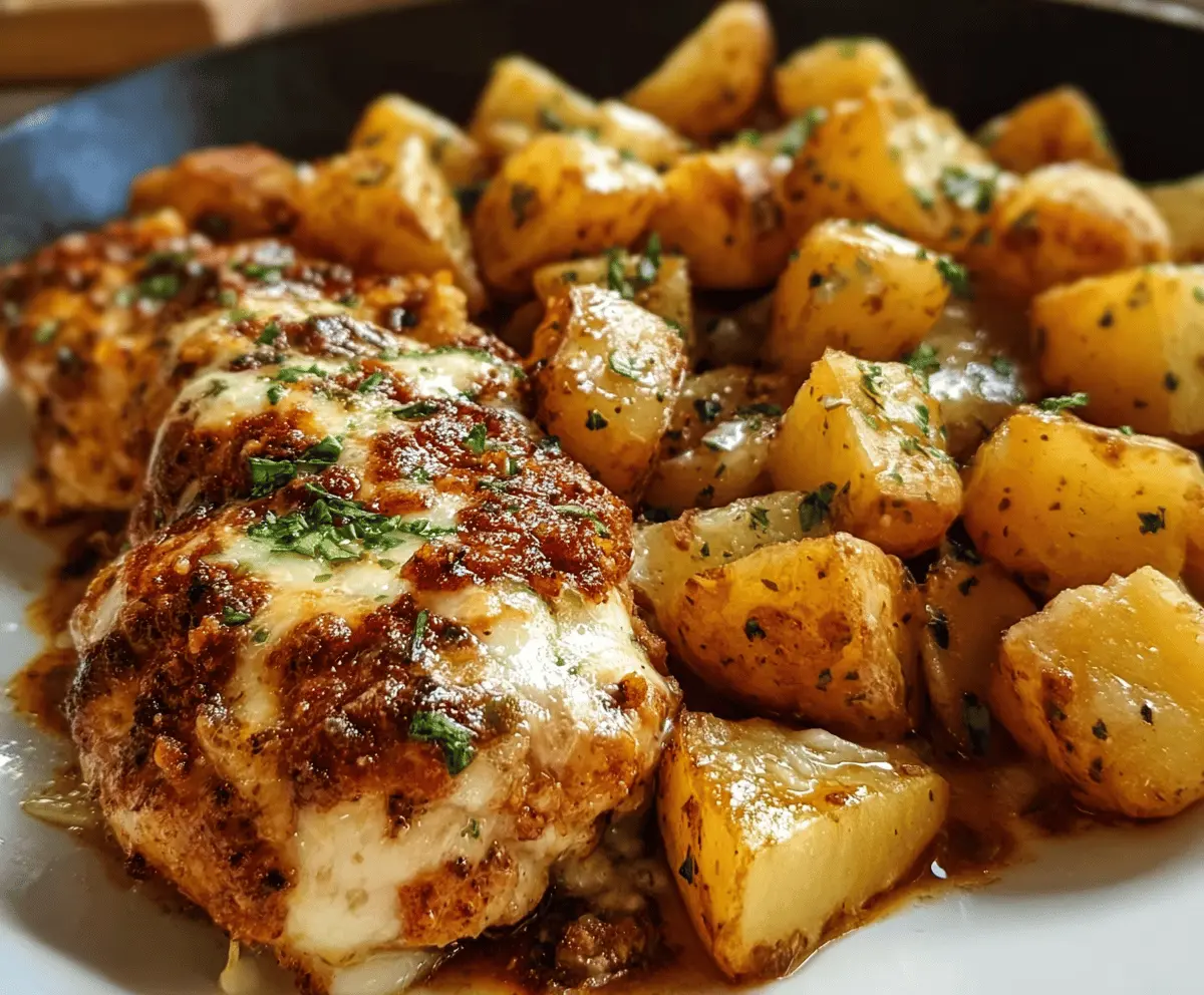 Easy Garlic Parmesan Chicken and Potatoes Recipe