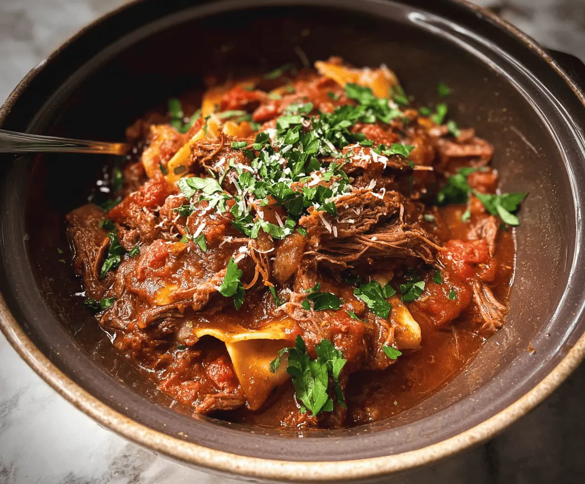 Easy Slow Cooker Beef Ragu for Dinner