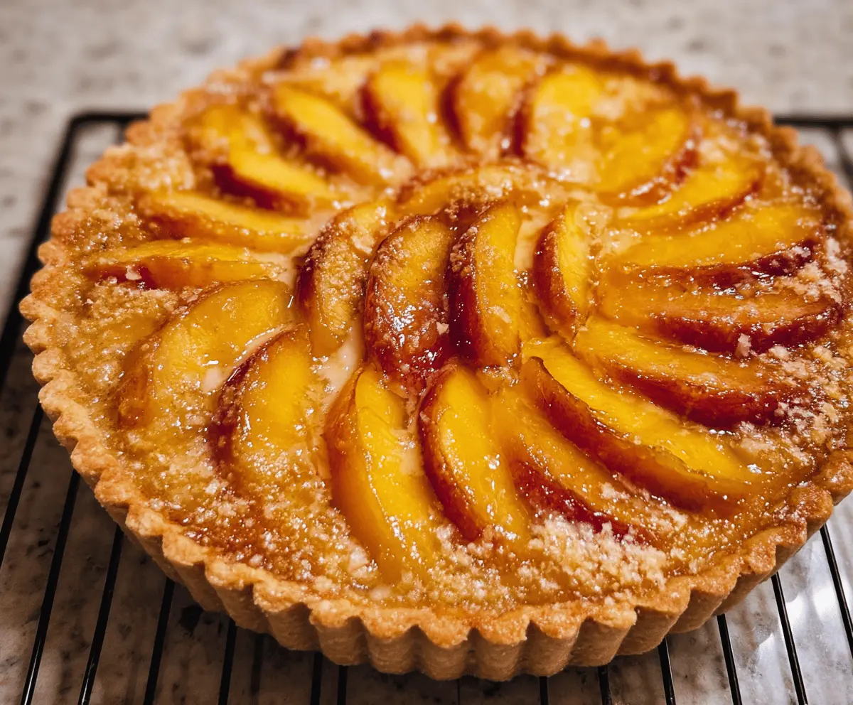 Easy Homemade Peach Tart Recipe with Flaky Crust