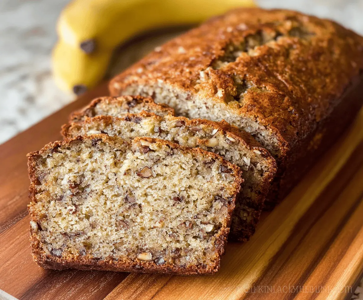 Moist Banana Nut Bread Recipe with Crunchy Walnuts