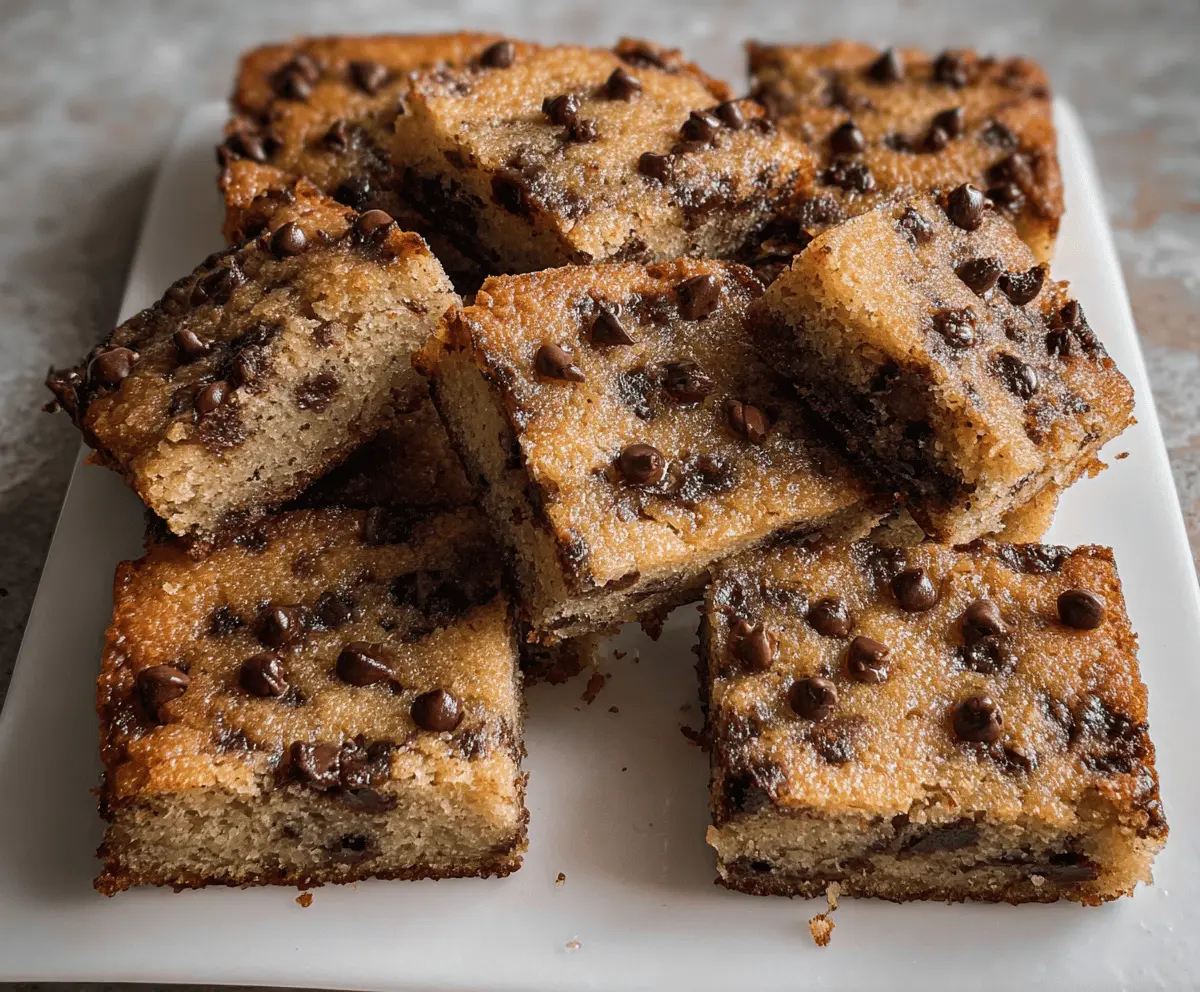 Easy Chocolate Chip Banana Bars Recipe
