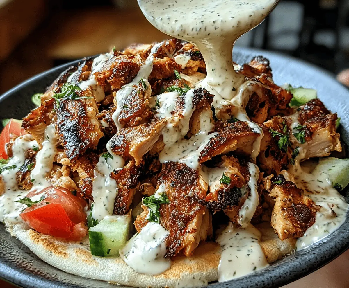 Easy Chicken Shawarma with Creamy Garlic Sauce
