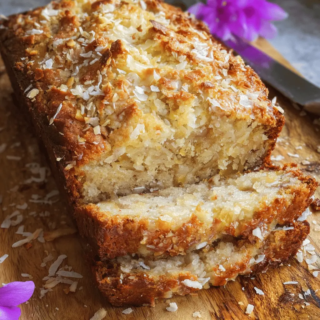 Tropical Hawaiian Banana Bread with Pineapple and Nuts