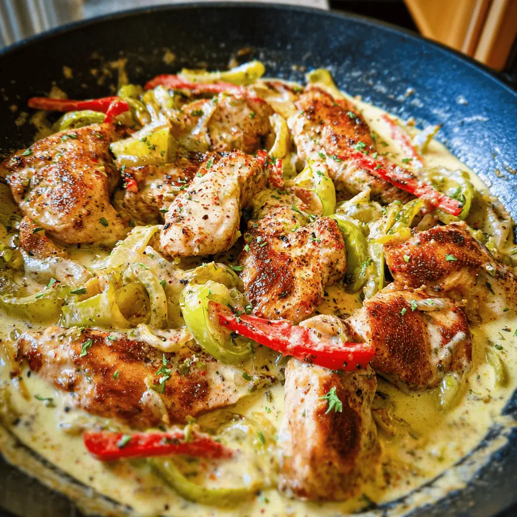 Creamy Pepperoncini Chicken Skillet Dinner