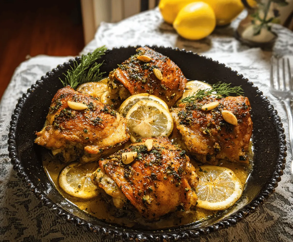 Easy Garlic Lemon Chicken Thighs Recipe