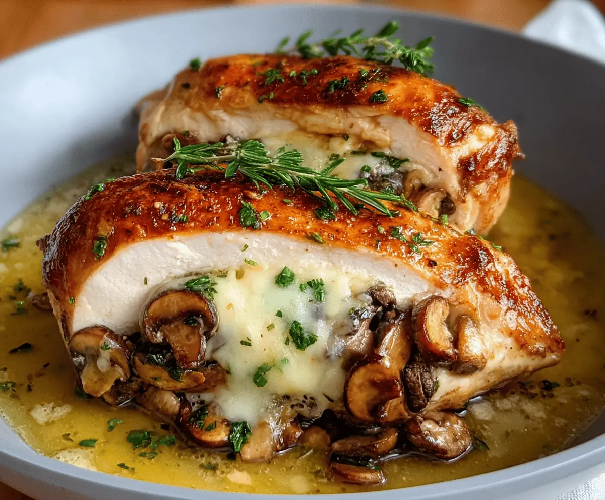 Easy Mushroom Stuffed Chicken Breast Recipe