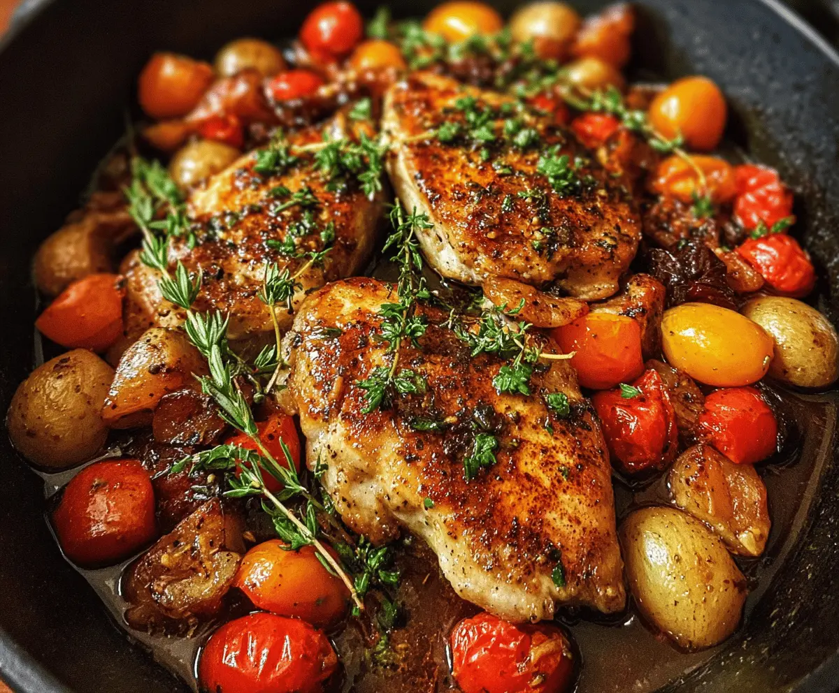 Easy One Pan Balsamic Chicken Dinner Recipe