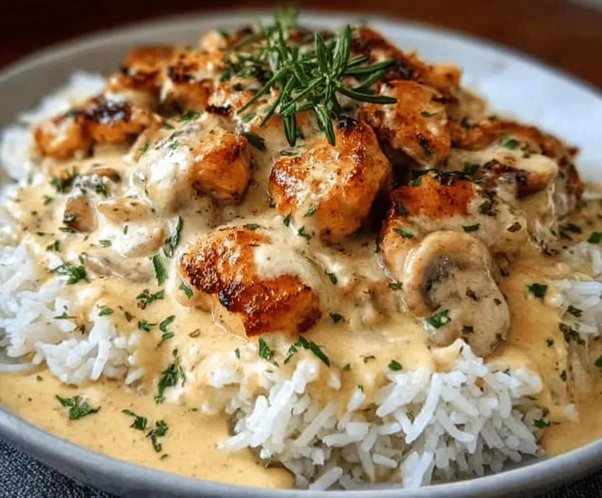 Creamy Smothered Chicken and Rice Recipe