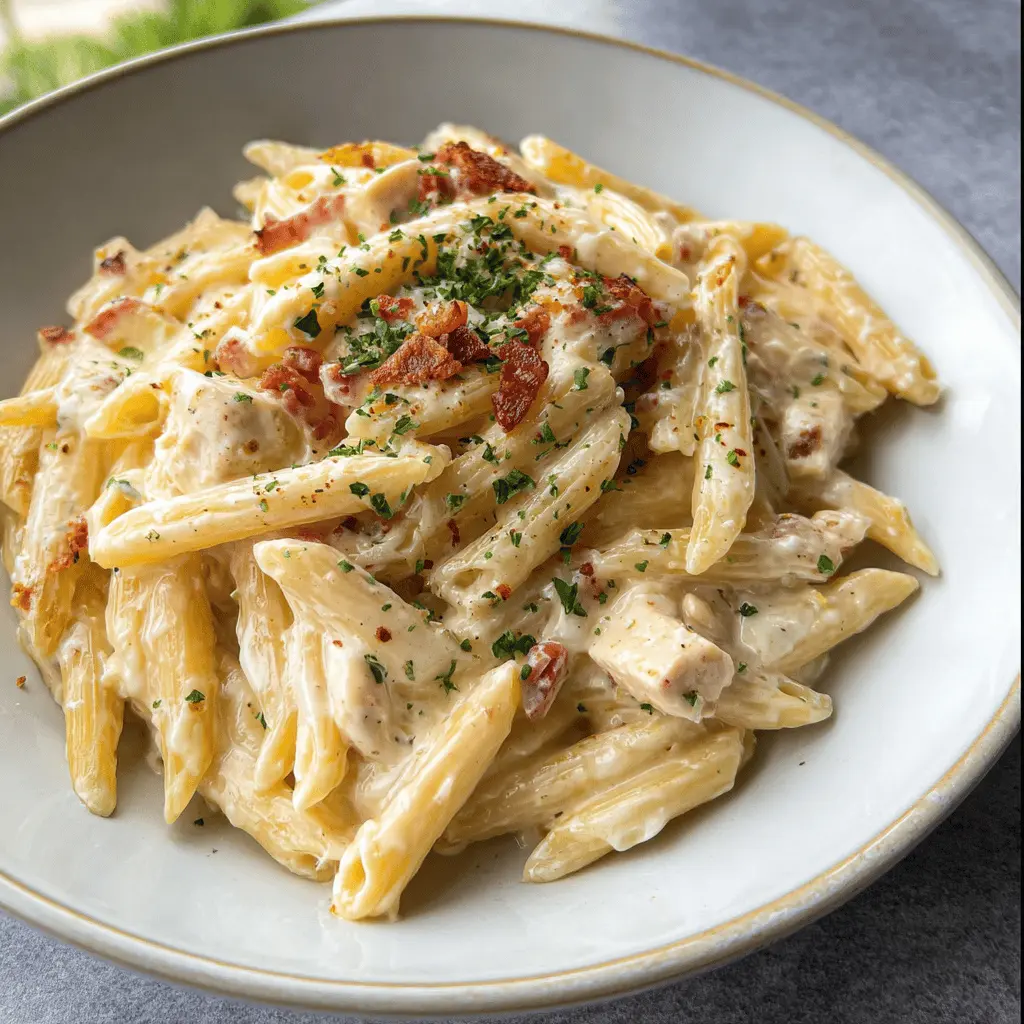 Creamy Chicken Bacon Ranch Pasta Recipe