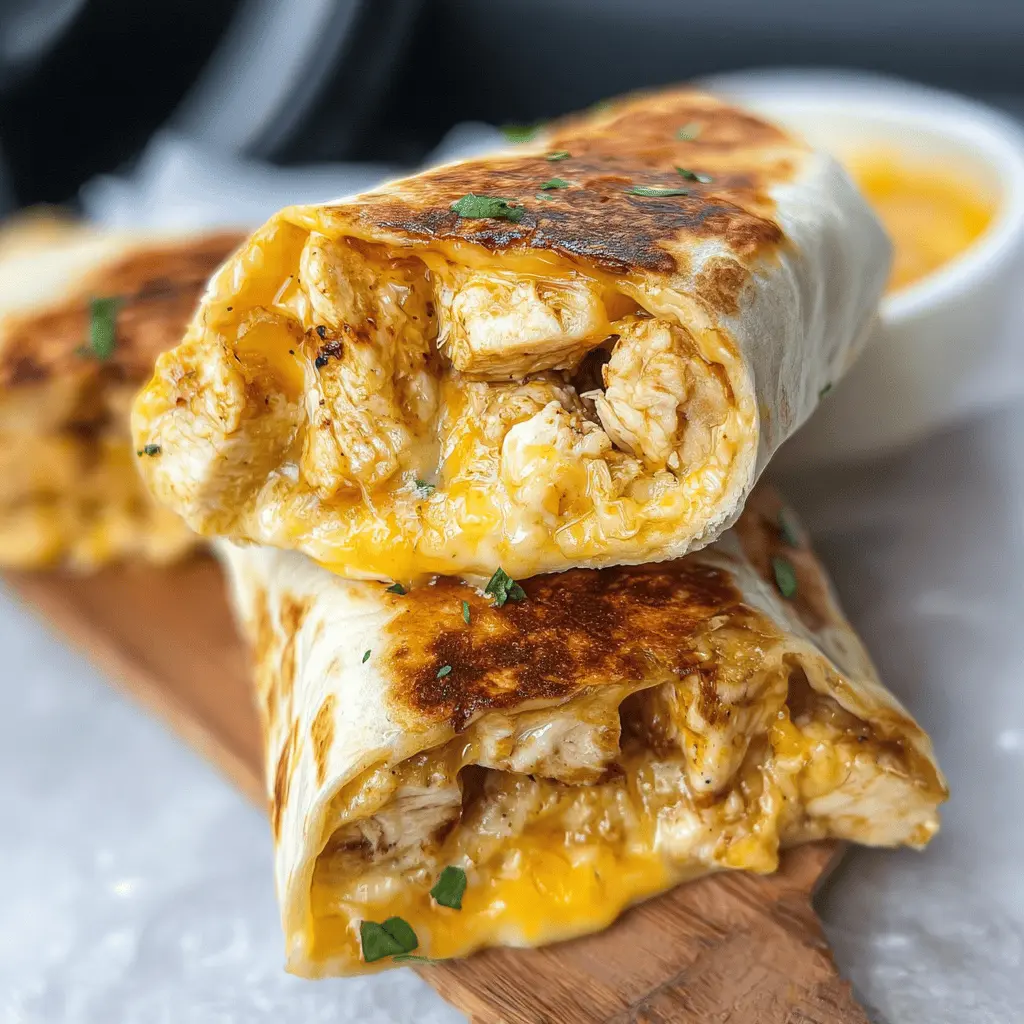 Easy Cheesy Garlic Chicken Wrap Recipe