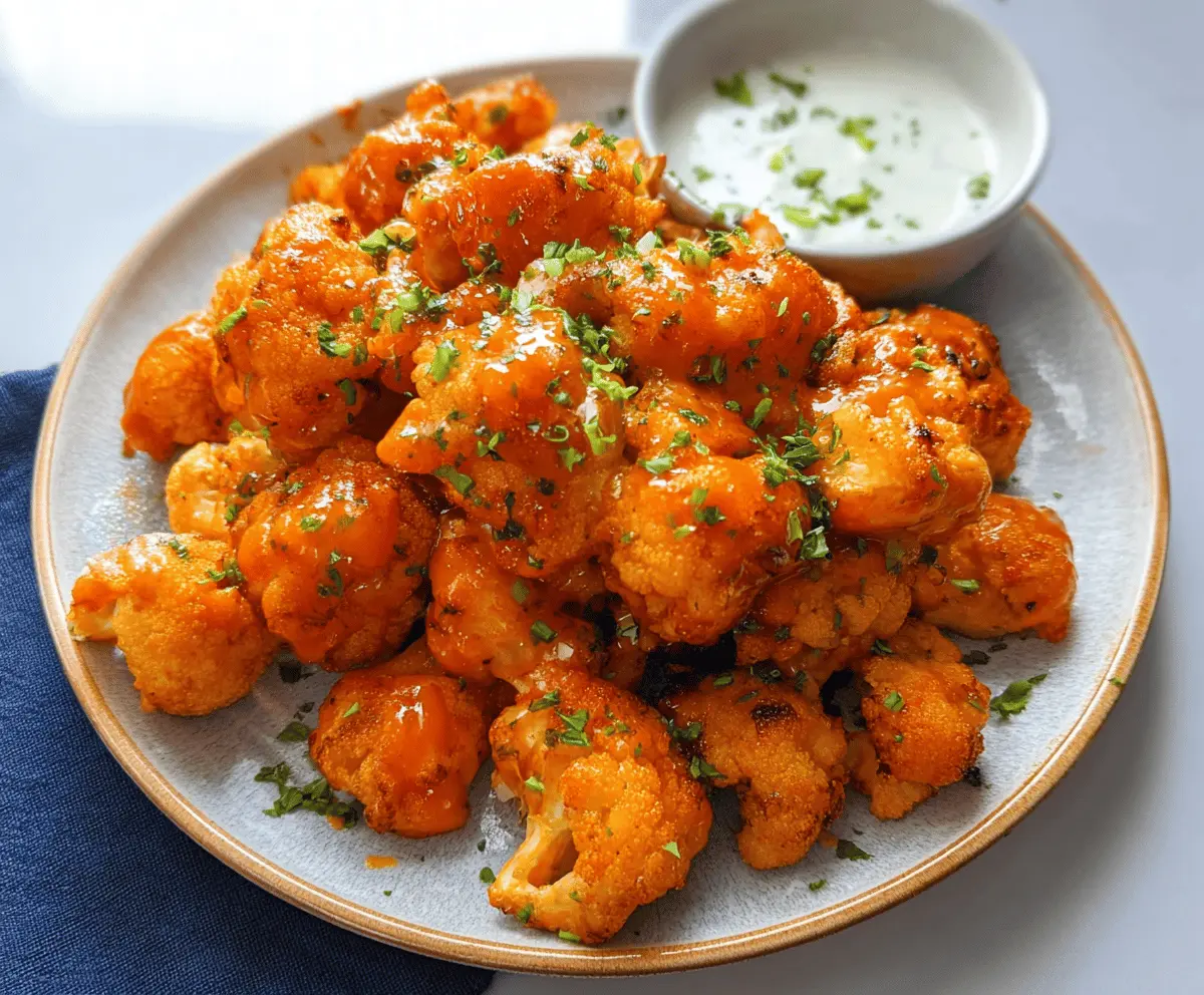 Crispy Air Fryer Buffalo Cauliflower Recipe