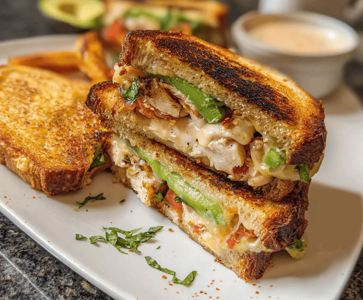 Easy Chicken Avocado Melt Sandwich Recipe