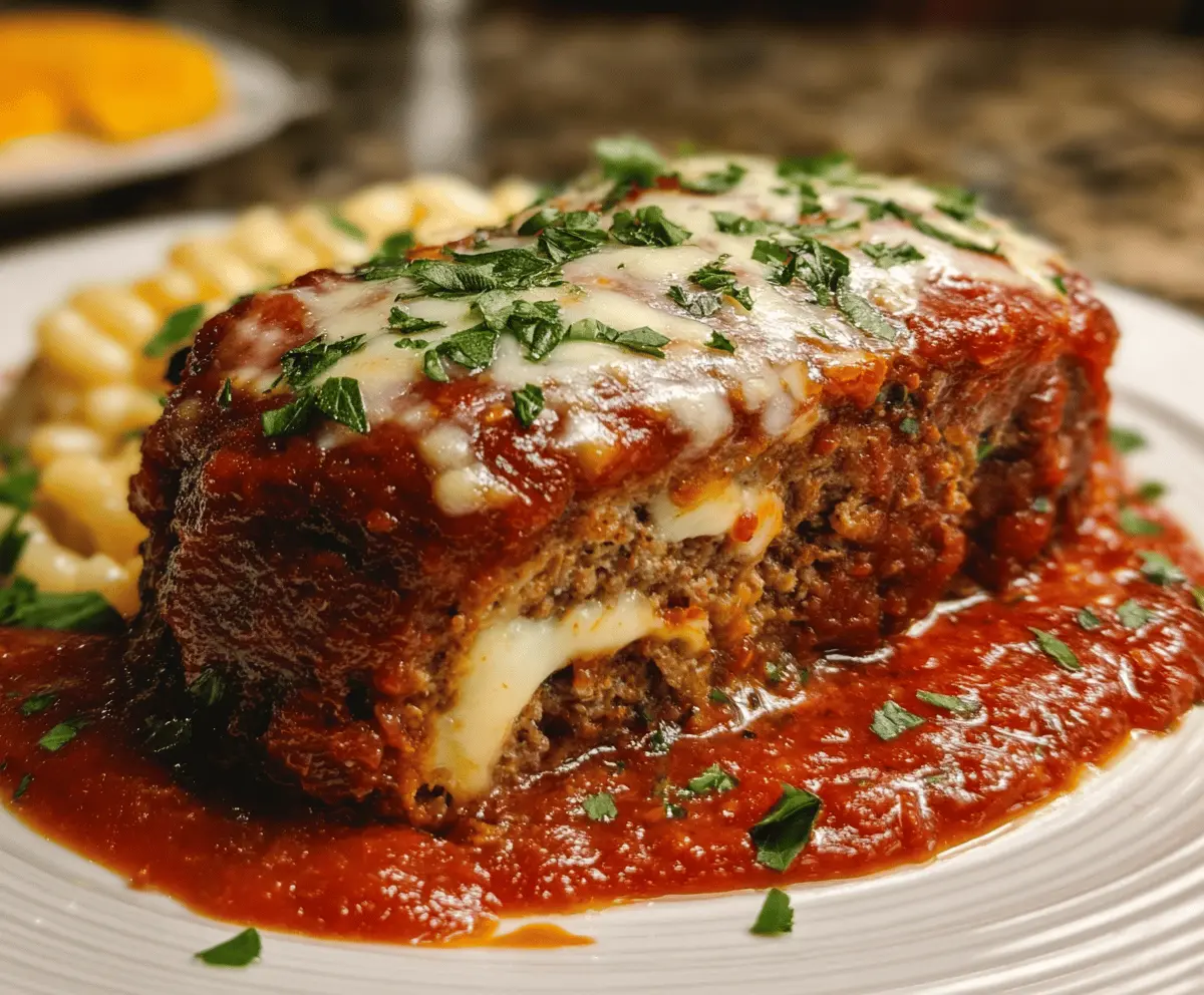 Stuffed Italian Meatloaf Recipe with Cheese