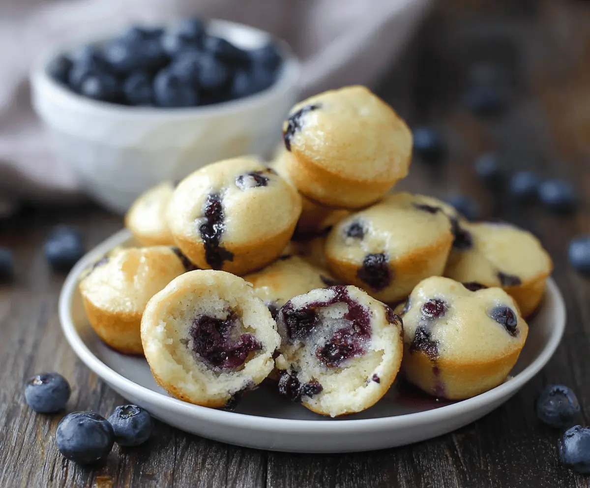 Delicious Blueberry Pancake Bites featuring fluffy pancakes filled with fresh blueberries, perfect for breakfast or brunch.
