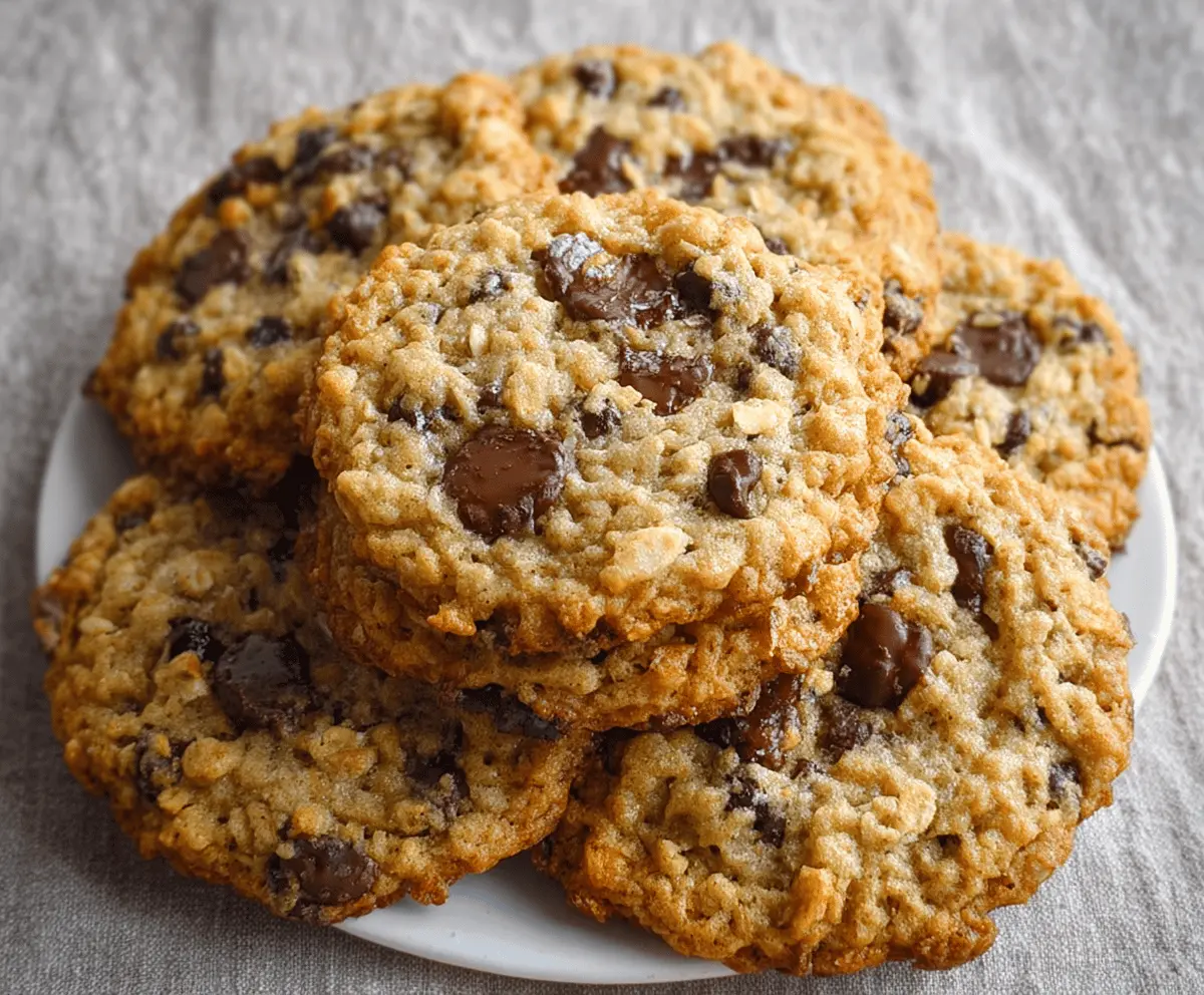 Homemade oatmeal chocolate chip cookies on a baking tray, ready to enjoy.