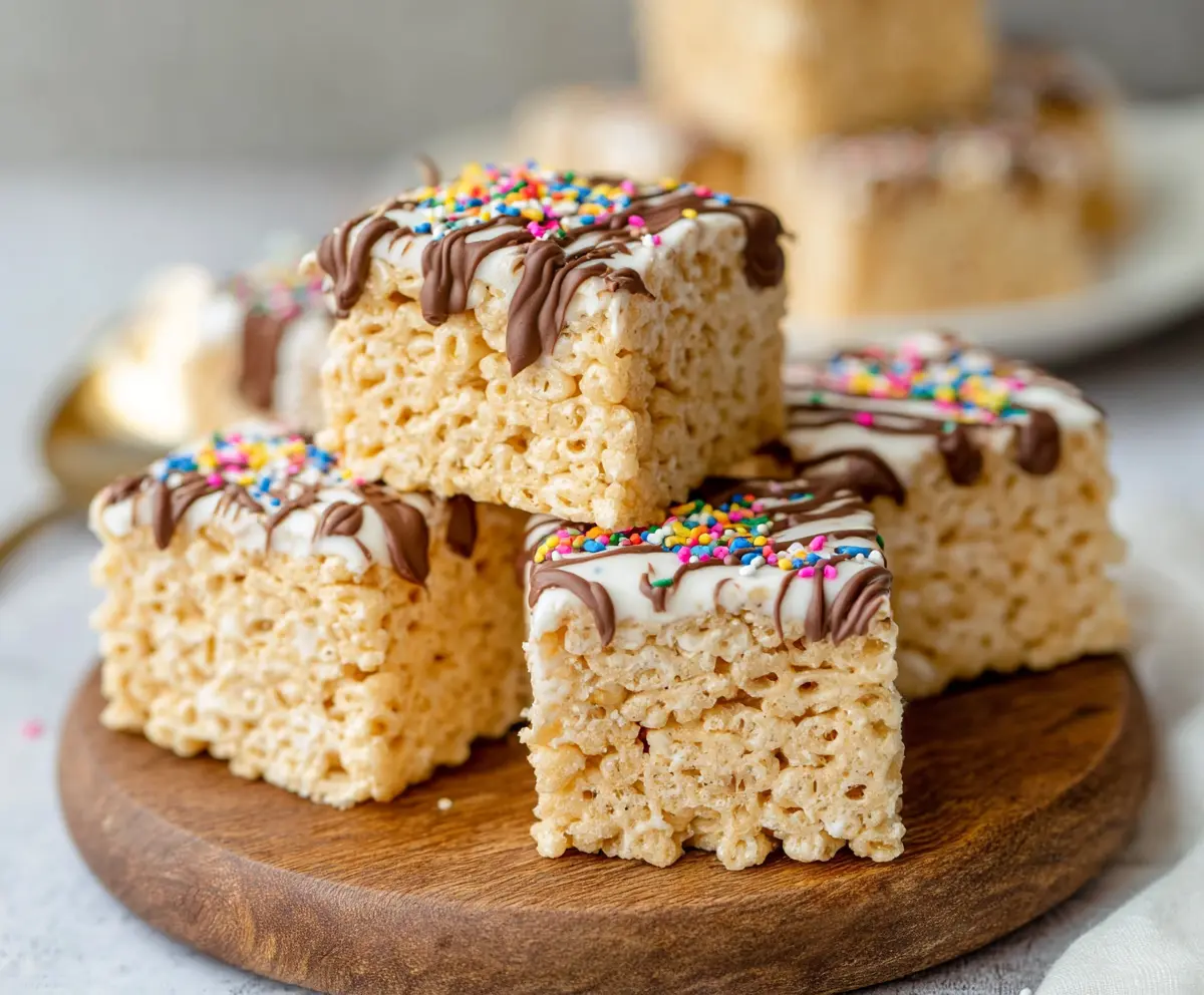 Delicious protein rice Krispie treats made with healthy ingredients for a sweet snack.
