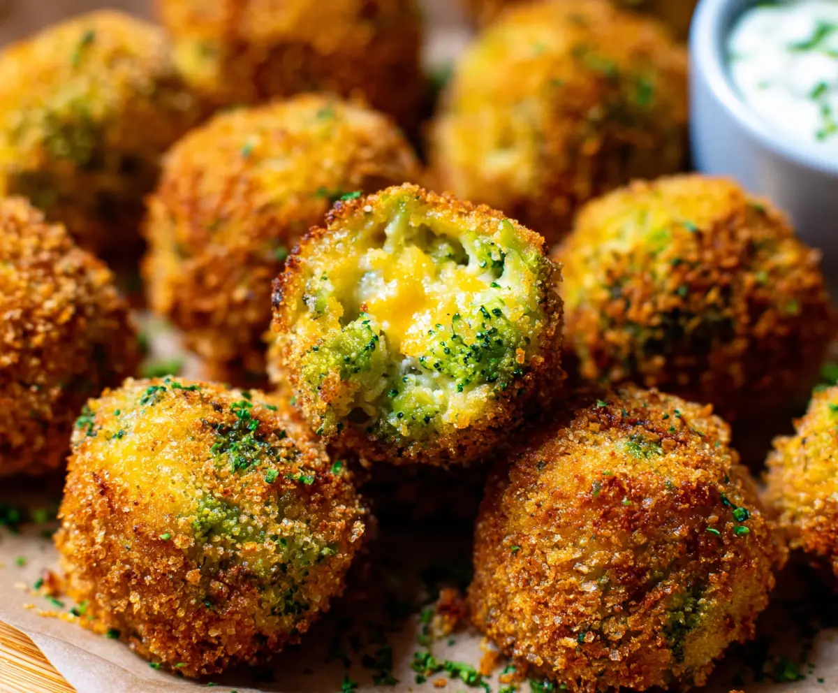 Delicious homemade broccoli cheddar poppers served as savory bites for snacking or parties.