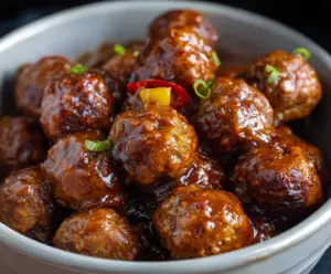 Delicious Crockpot Mississippi Meatballs in a savory sauce served in a bowl.