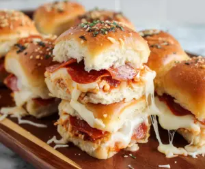 Delicious pepperoni pizza sliders with melted cheese and crispy crust