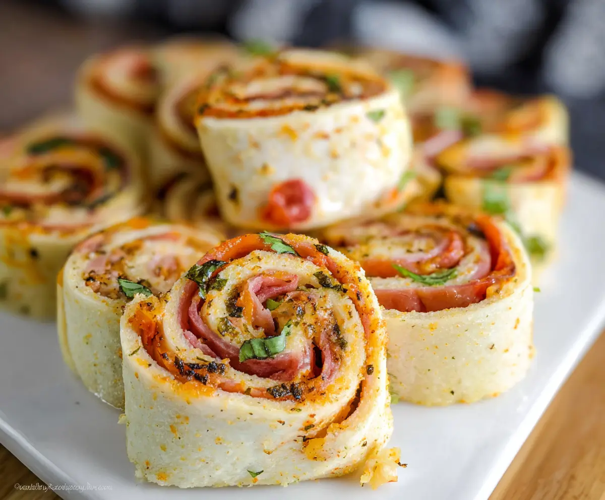 Delicious Zesty Italian Pinwheels with crispy pastry and flavorful filling, perfect for appetizers.