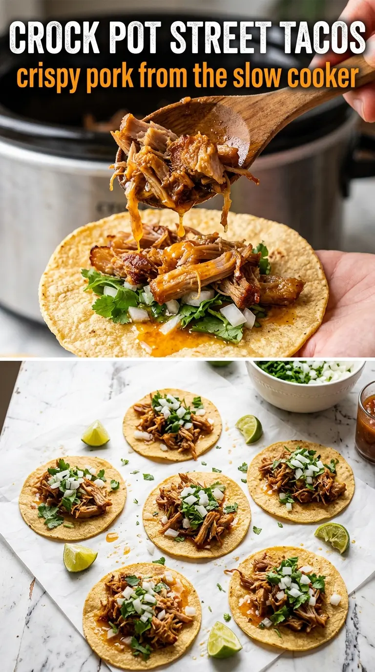 Crock Pot Street Tacos tender shredded beef
