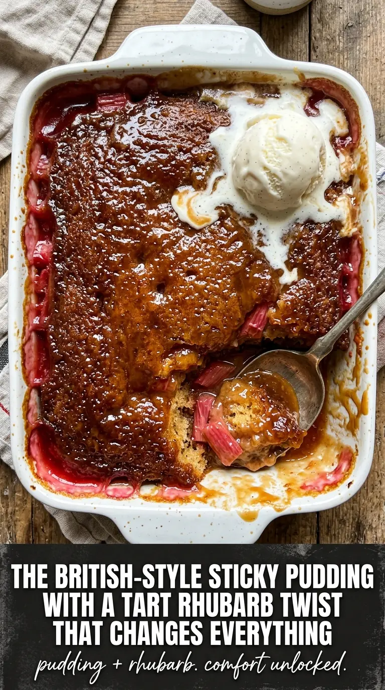 Smooth soft rhubarb pudding